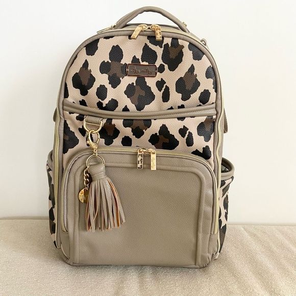 Itzy Ritzy Handbags - Itzy Ritzy Leopard Boss Plus Diaper Bag Backpack